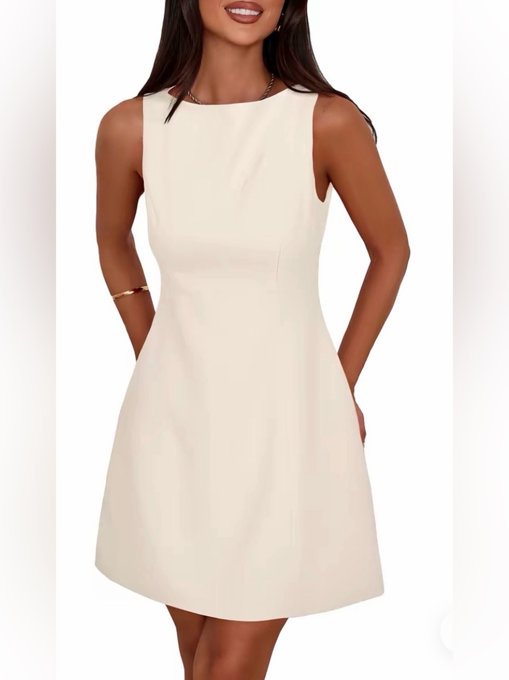 Prettygarden Sleeveless Boat Neck A Line cocktail dress.